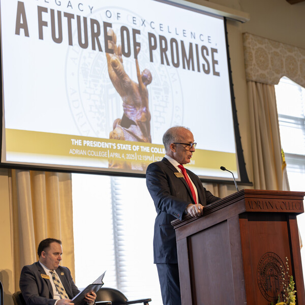 Annual State of the College address shows how Adrian College is educating locally, globally