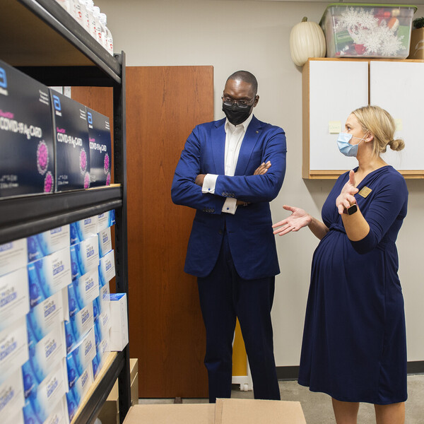 Michigan Lt. Governor Gilchrist tours Adrian College Student Health Center