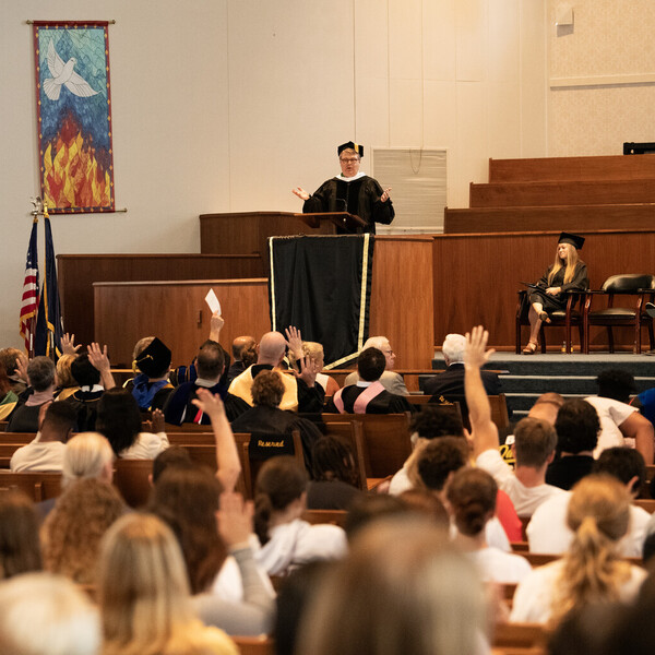 91鶹 Trustee Greg Adams speaks at Opening Convocation